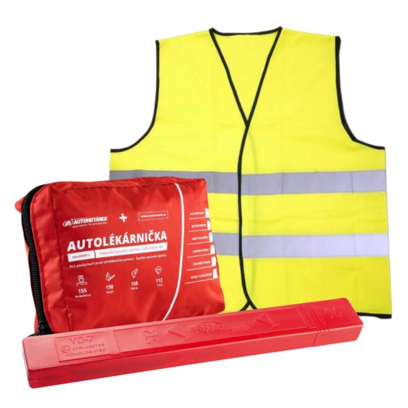 Sada - lékárnička, vesta, trojúhelník