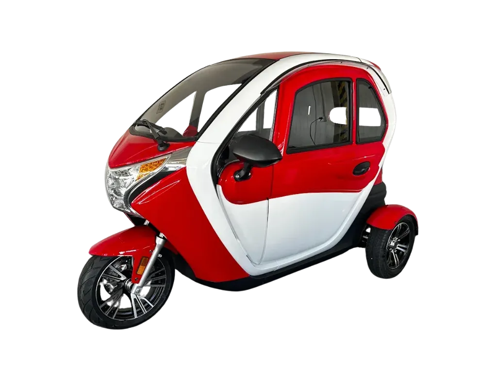 ELBLESK Tříkolka (červeno-bílá, trakční gelová 72V 45 Ah, 25 km/h)